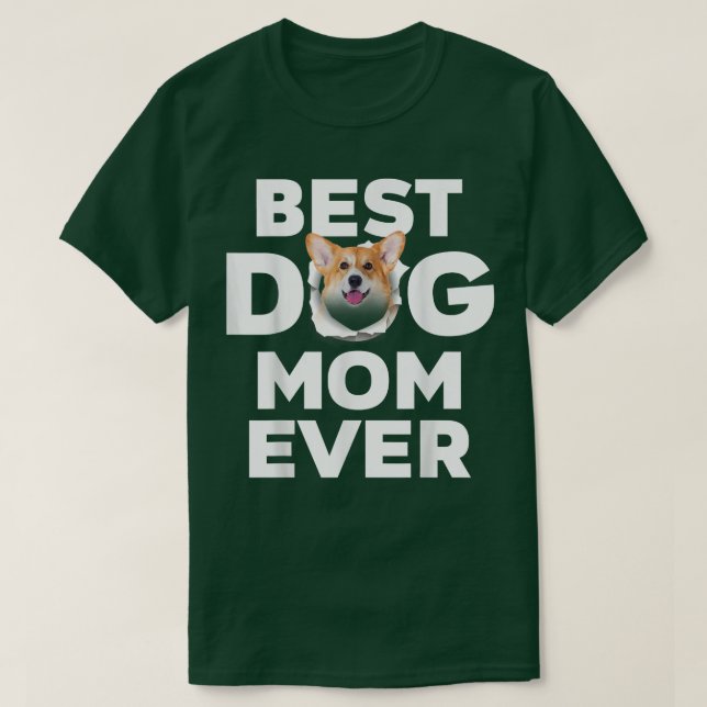 Beste Mama für Hunde je walisische Corgi Liebhaber T-Shirt (Design vorne)