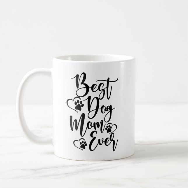 Beste Mama für Hunde Kaffeetasse (Links)