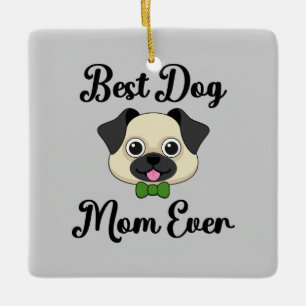 Beste Mama für Hunde Keramikornament