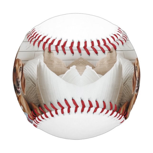 Beste Mama für Hunde: Personalisierter Foto Mutter Baseball (Vorderseite)