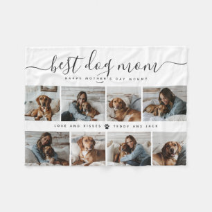Beste Mama für Hunde: Personalisierter Foto Mutter Fleecedecke