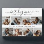 Beste Mama für Hunde: Personalisierter Foto Mutter Fotoplatte<br><div class="desc">Die "Beste Mama"-Plakette ist eine liebevolle Hommage an die unerschütterliche Bindung zwischen einer Hundebüt und ihren treuen Gefährten. Es ist die Ehre des Muttertages, die in der Zeit verewigt wurde, die alltägliche Freude und die welpen Liebe zu feiern, die das Leben einer Hundemutter ausfüllt. Diese Plakette ist das perfekte Bild...</div>