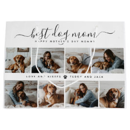Beste Mama für Hunde: Personalisierter Foto Mutter Große Geschenktüte