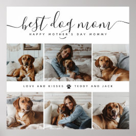 Beste Mama für Hunde: Personalisierter Foto Mutter Poster