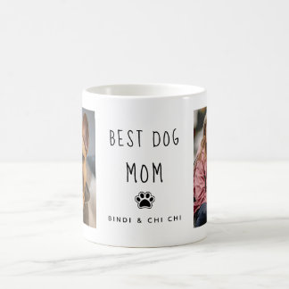Beste Mama für Hunde | Zwei handgeschriebene Fotos Kaffeetasse