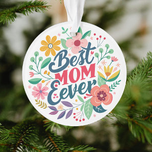 Beste Mama für jede florale benutzerdefinierte Mel Ornament