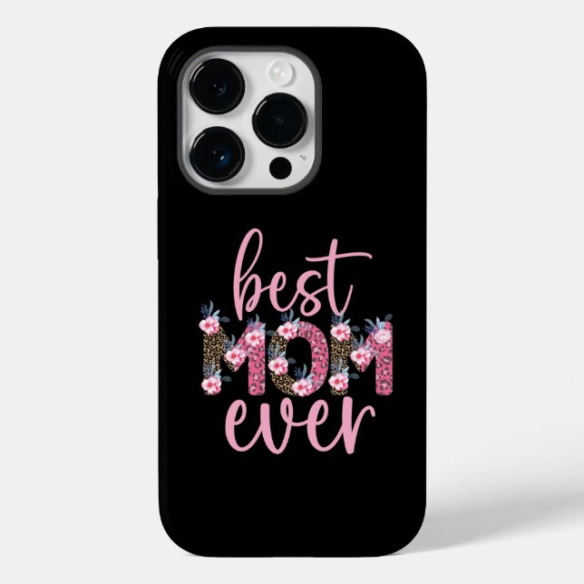 Beste Mama für jeden Niedlichen Rosa Blumentierdru Case-Mate iPhone Hülle (Rückseite)