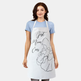 Beste Mama für jeden Trendy One Line mit Child Cla Schürze