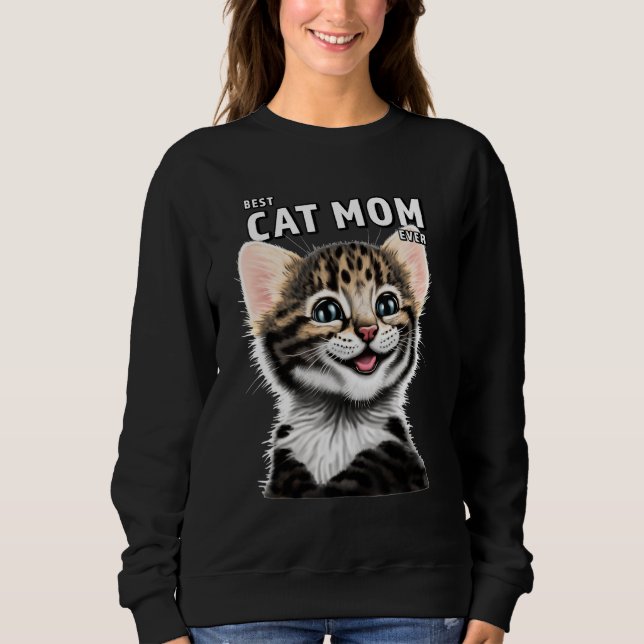 Beste Mama für Katzen Frauen Mutter Sweatshirt (Vorderseite)