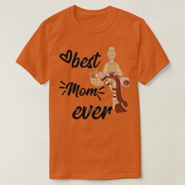 Beste Mama für Knitter je 460 T-Shirt (Design vorne)