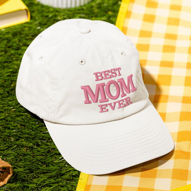 Beste Mama für moderne Typografie Bestickte Baseballkappe (Von Creator hochgeladen)