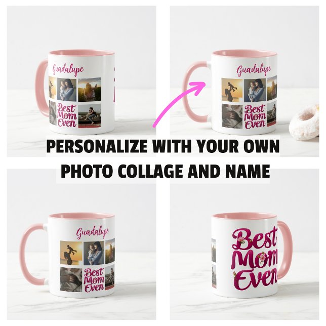 Beste Mama für Mutter FotoCollage Kaffeetasse (Best Mom Ever Mother's Photo Collage Mug)