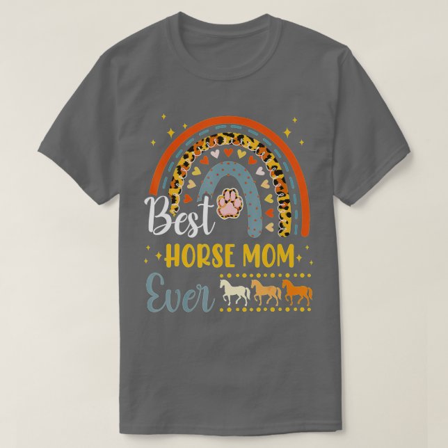 Beste Mama für Pferde je Tierfreund Hunde Mama Müt T-Shirt (Design vorne)