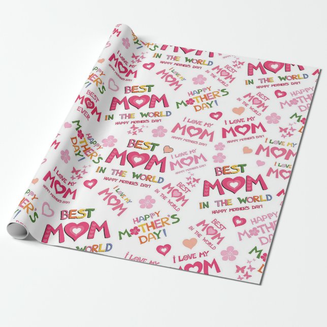 Beste Mama Geschenkpapier (Ungerollt)