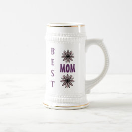 Beste Mama Geschenkstein Bierglas