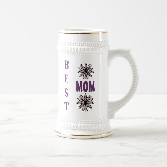 Beste Mama Geschenkstein Bierglas (Rechts)