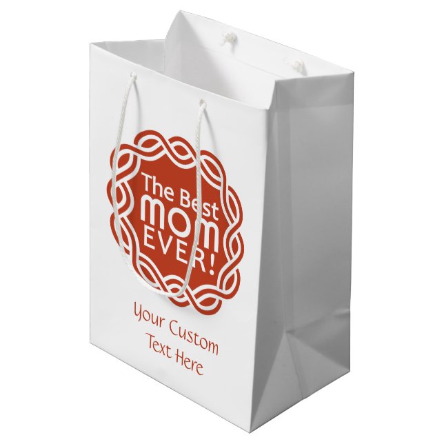 BESTE MAMA-Geschenktaschen Mittlere Geschenktüte (Vorderseite Schrägansicht)