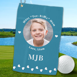 Beste MAMA Golfer Custom Foto Personalisiert Monog Golfhandtuch