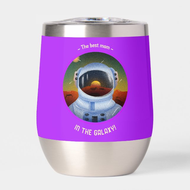 Beste Mama im Galaxy Stemless Wine Tumbler (Vorderseite)