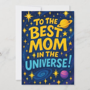 Beste Mama im Universum - Kosmischer Muttertag Feiertagskarte