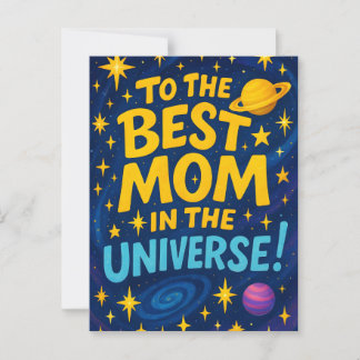 Beste Mama im Universum - Kosmischer Muttertag Postkarte