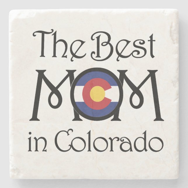 Beste Mama in Colorado Steinuntersetzer (Vorderseite)