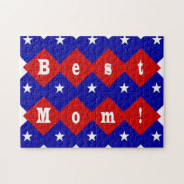 Beste Mama in der patentierten Diamantform Puzzle