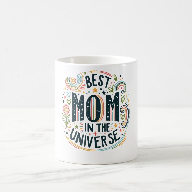 Beste Mama in der Universum-Tasse Kaffeetasse (Mittel)