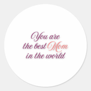 Beste Mama in der Welt Runder Aufkleber