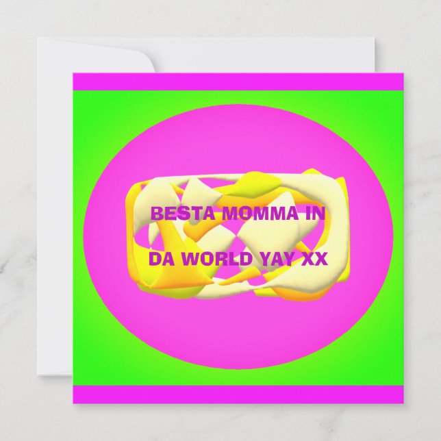 Beste Mama in der Welt sehr bunt Design Text (Vorderseite)