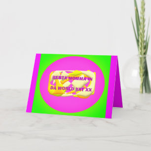 Beste Mama in der Welt sehr bunt Design Text Karte