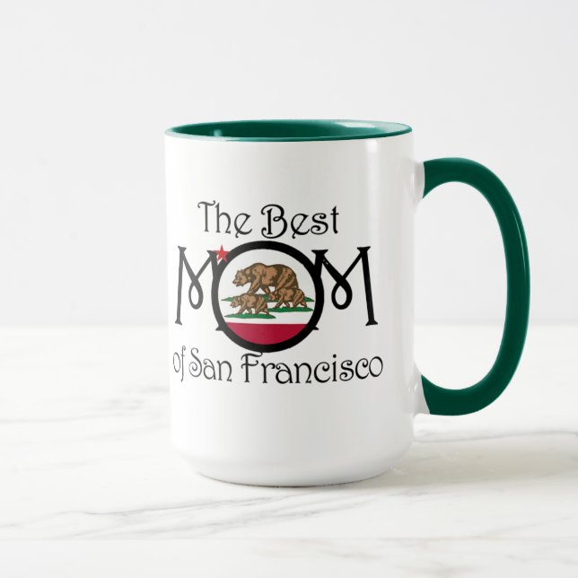 Beste Mama in San Francisco mit 2 Cubs 15oz Tasse (Rechts)