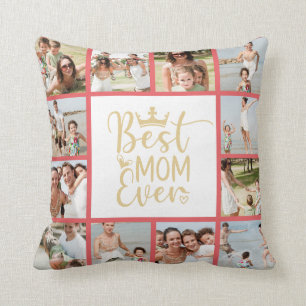 Beste Mama je 12 Foto Collage Throw Kissen