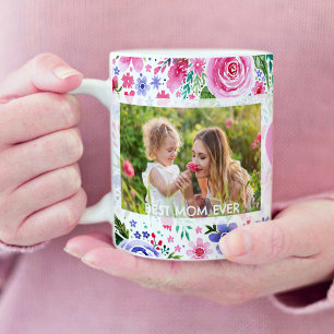 Beste Mama je 2 Foto Keepake Mütter Tag Kaffeetasse