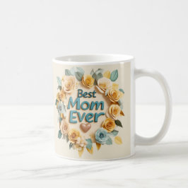 BESTE MAMA JE - 3D-Gelb und Grün Kaffeetasse