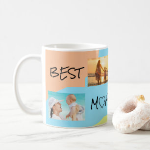 Beste Mama je 4 Foto Collage Geburtstag Kaffeetasse