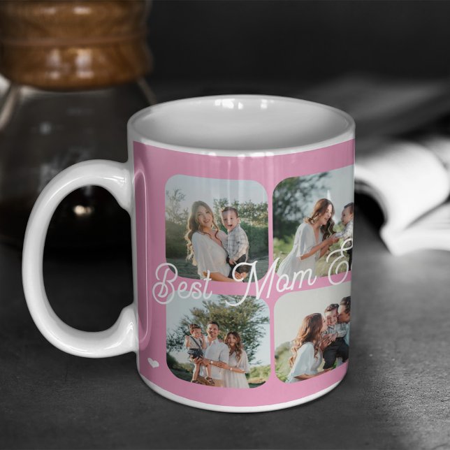 Beste Mama je 7 Foto Collage personalisiert Kaffeetasse (Von Creator hochgeladen)