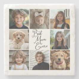 Beste Mama je 8 Foto Collage Throw Kissen Steinuntersetzer