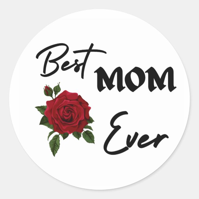 Beste Mama je Aufkleber (Vorderseite)