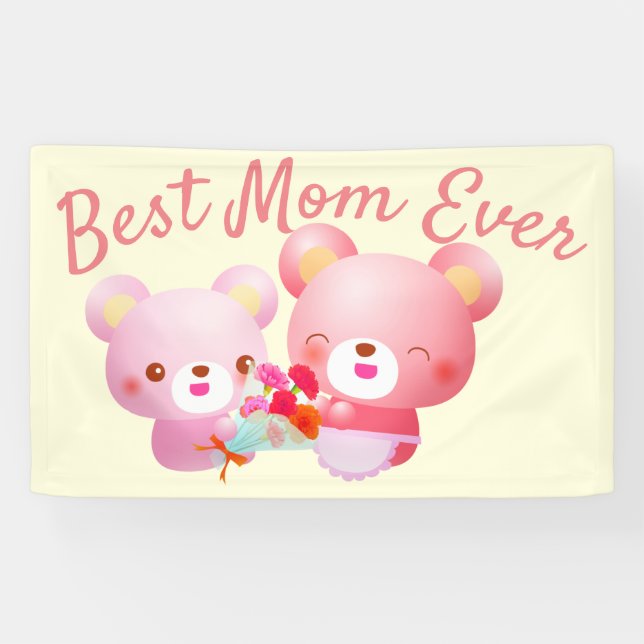 Beste Mama je Bären Banner (Horizontal)