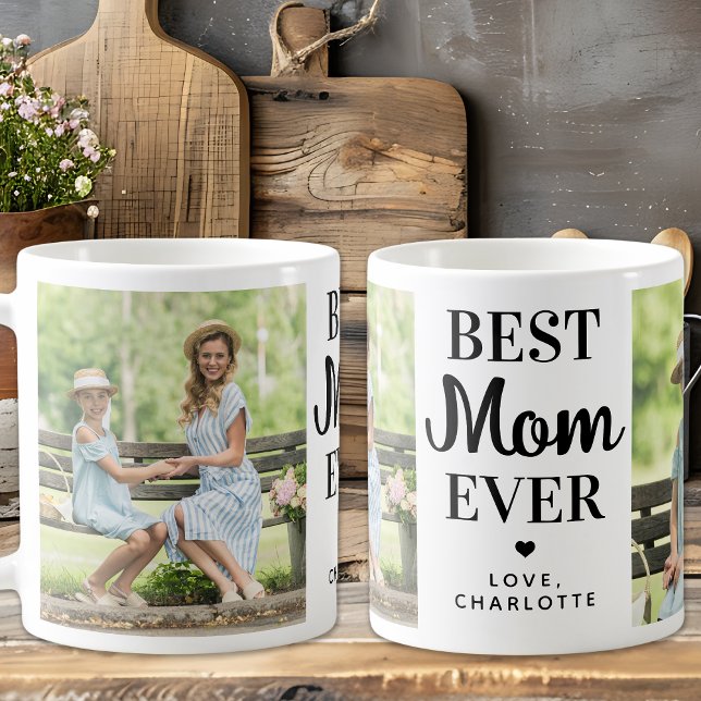 Beste MAMA je benutzerdefiniert 2 Foto Niedlich Mu Kaffeetasse (Von Creator hochgeladen)
