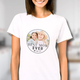 Beste Mama je benutzerdefinierte Foto Mutter T-Shirt