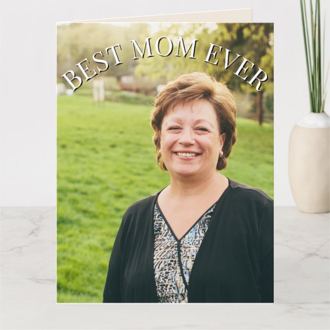 Beste Mama je benutzerdefinierte Foto Muttertagska Dankeskarte (Vorderseite)