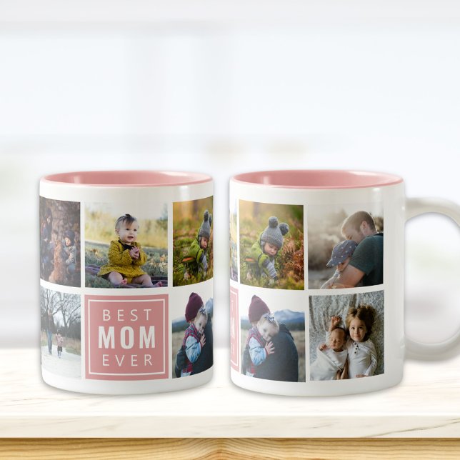 Beste MAMA je benutzerdefinierte Foto-Tasse Zweifarbige Tasse (Von Creator hochgeladen)