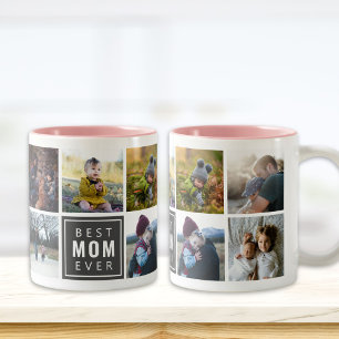 Beste MAMA je benutzerdefinierte Foto-Tasse Zweifarbige Tasse