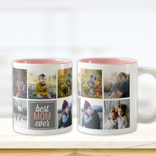 Beste MAMA je benutzerdefinierte Foto-Tasse Zweifarbige Tasse