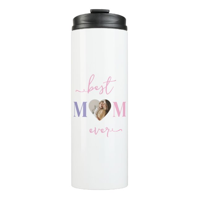 Beste Mama je benutzerdefinierter Tumbler mit Foto Thermosbecher (Vorderseite)