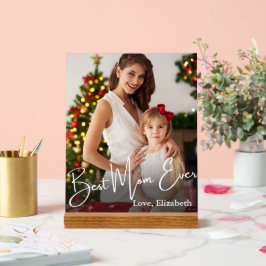 Beste Mama je benutzerdefiniertes Foto Acrylschild