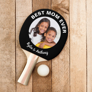 Beste Mama je benutzerdefiniertes Foto Tischtennis Schläger