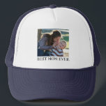 Beste Mama je benutzerdefiniertes Foto  Truckerkappe<br><div class="desc">Beste Mama je Custom Foto Trucker Hat Mütter Tagesgeschenk von Tochter oder San</div>